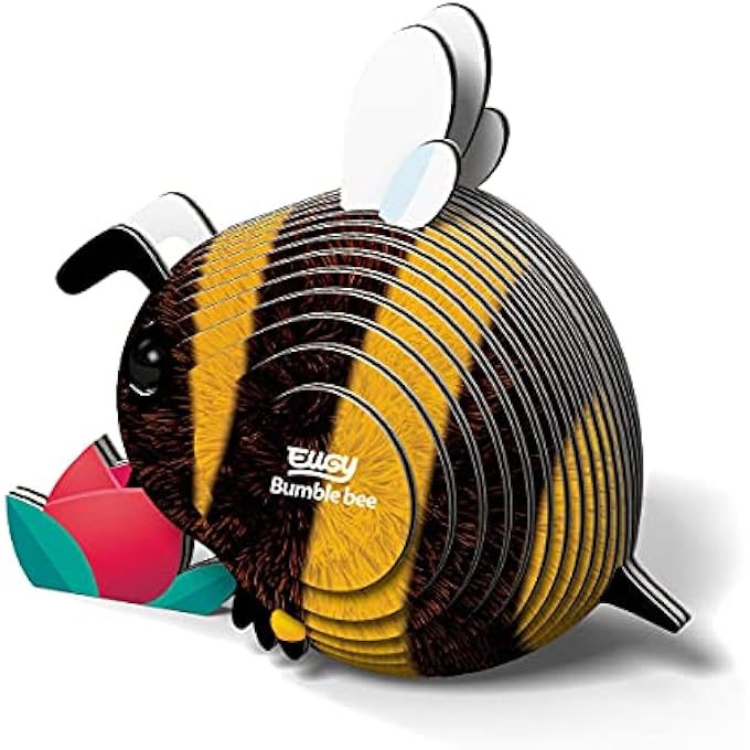 BUMBLEBEE 3D PUZZLE, 24 PIECE ECO-FRIENDLY EDUCATIONAL TOY PUZZLES FOR BOYS, GIRLS & KIDS AGES 6+ - Image 3